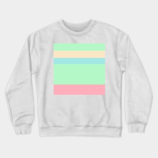 The onliest collection of Soft Pink, Blue Lagoon, Magic Mint and Pale Peach stripes. Crewneck Sweatshirt